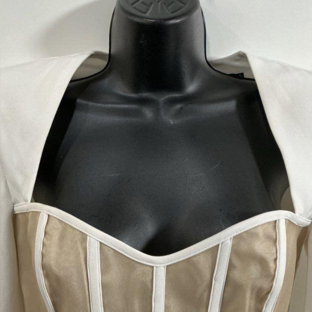 Blithe, Size Small. Elegant White And Tan Women's… - image 3